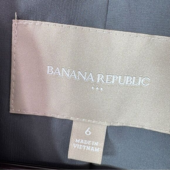 Banana Republic Pinstripe Two Button Blazer Jacket Grey Size 6 - Picture 11 of 14